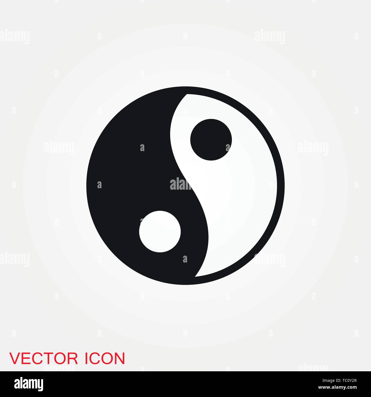 Yin Yang icon vector sign symbol for design Stock Vector
