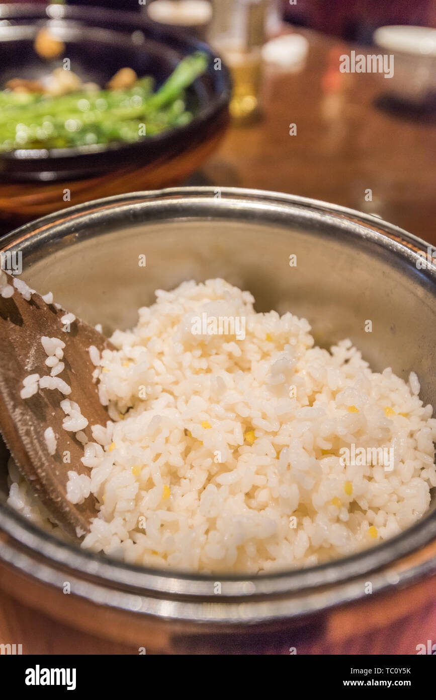 A bucket of rice closeup Stock Photo Alamy