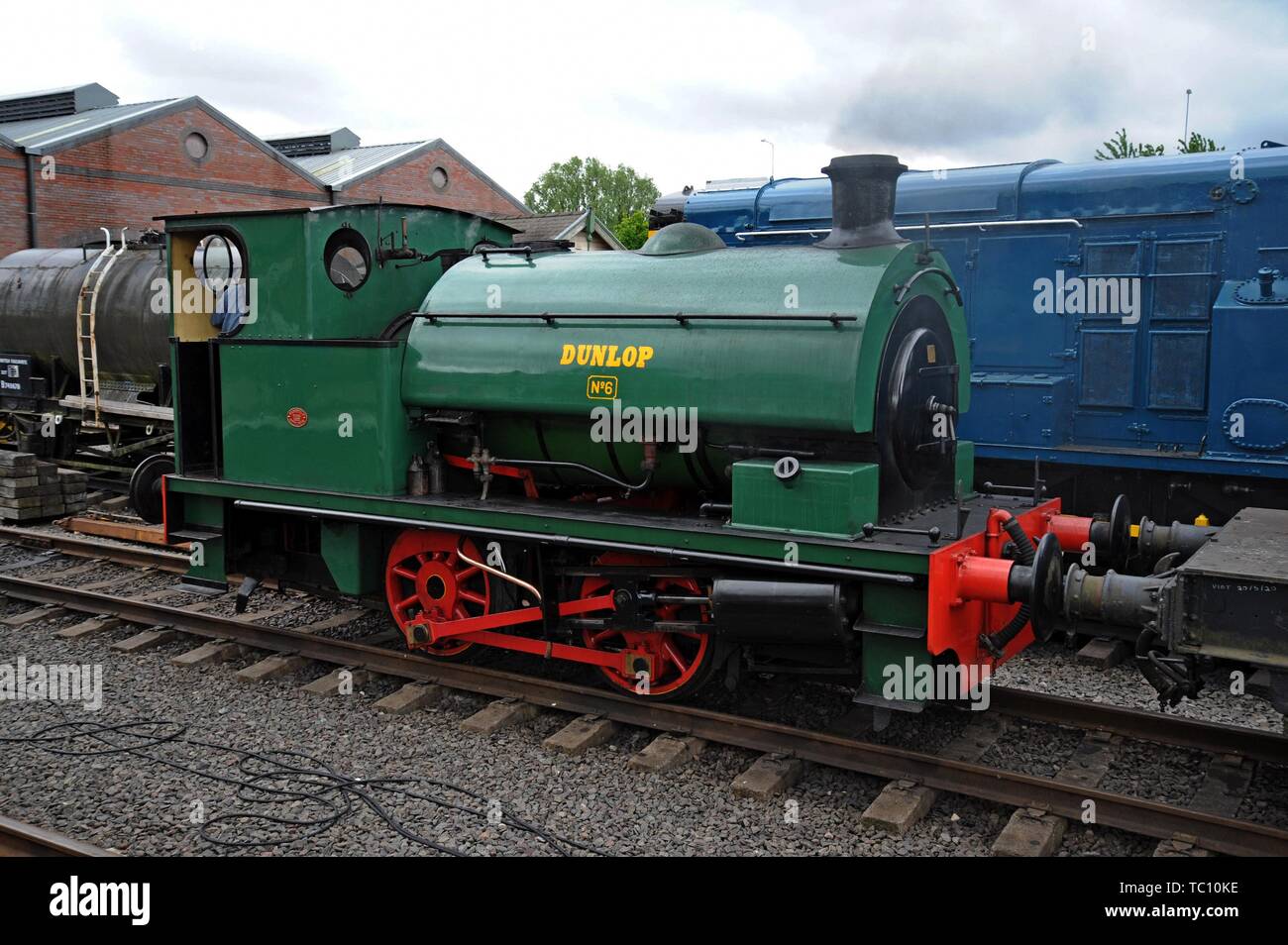 W.G. Bagnall 0-4-0ST No. 2648 'Dunlop No. 6' built in 1940, preserved  at the Chasewater Light Railway, Cannock Stock Photo