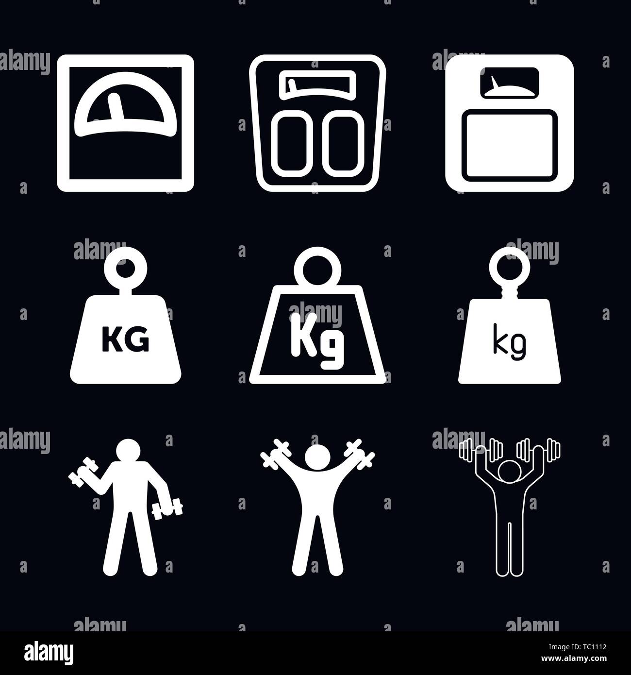 Weight Icon vector sign symbol Stock Vector Image & Art - Alamy