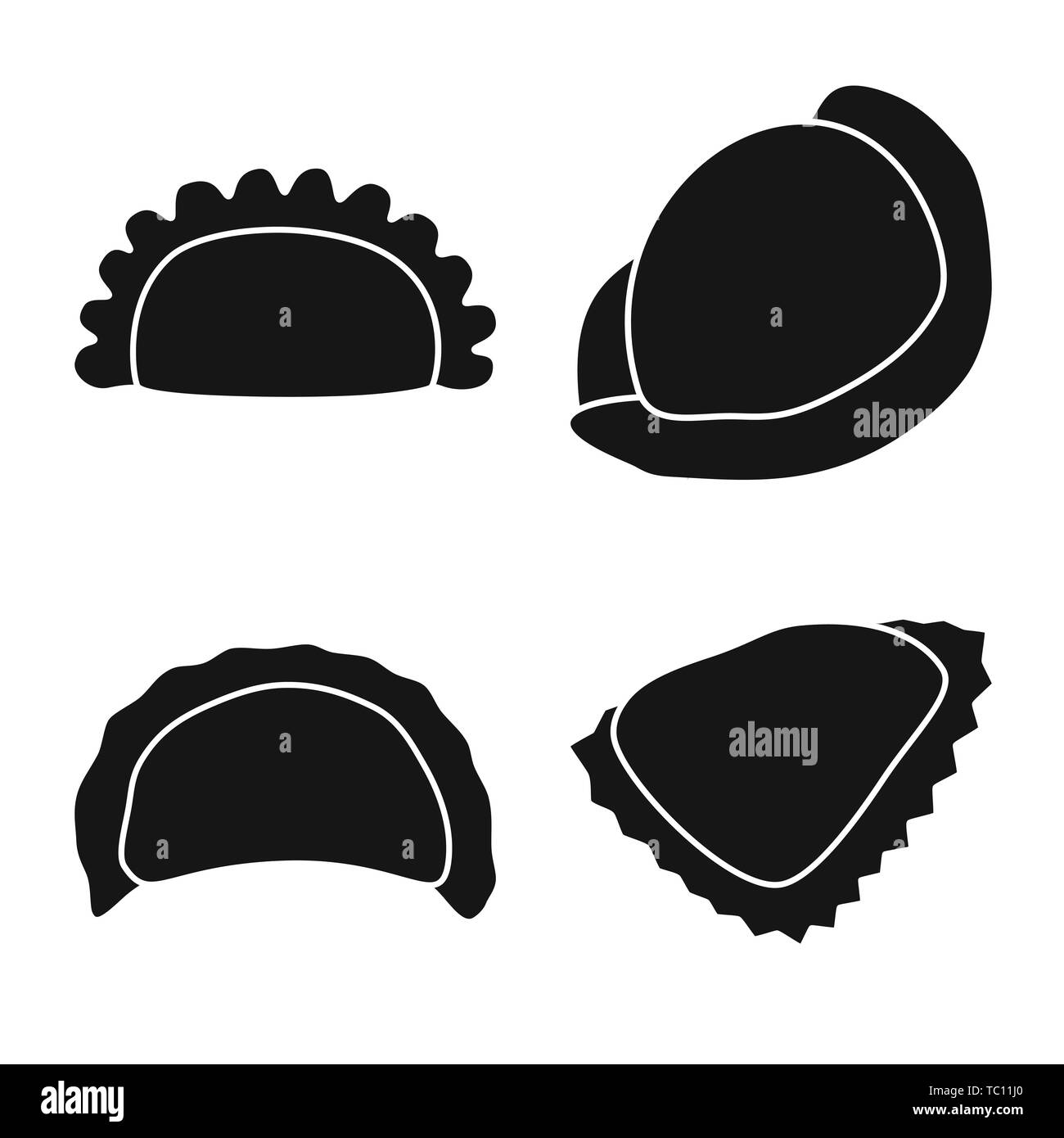 Vector illustration of cuisine and appetizer icon. Collection of ...