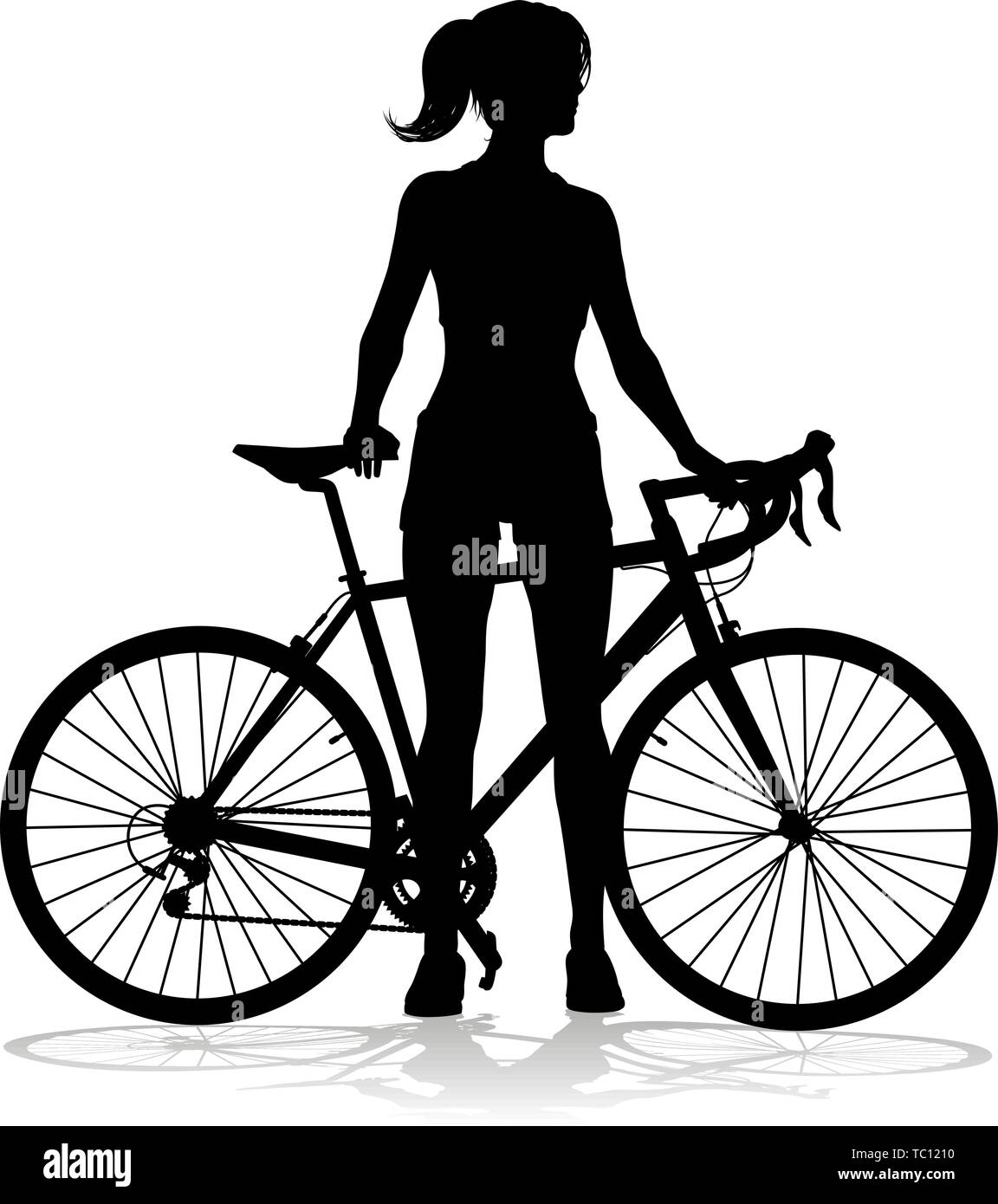 bike riding clip art black and white