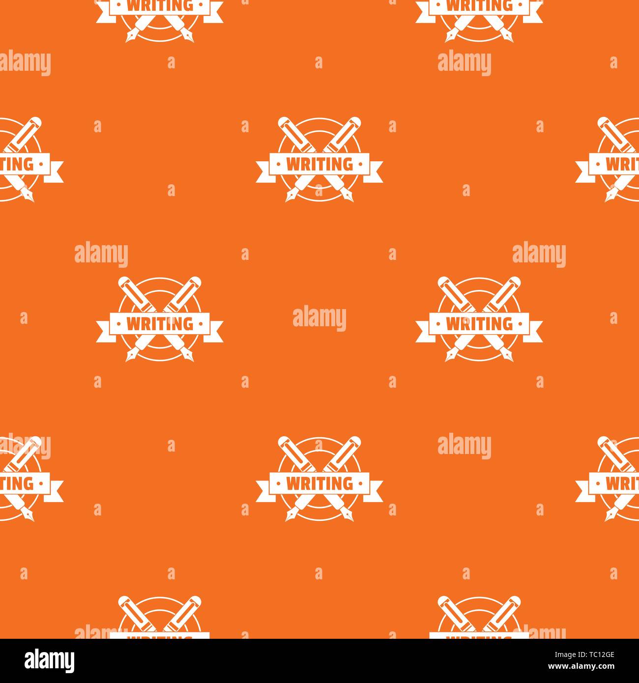 Writing pattern vector orange Stock Vector Image & Art - Alamy
