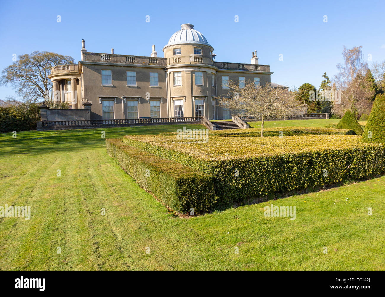 Scampston Hall, Yorkshire, England, UK Regency country house estate Stock Photo