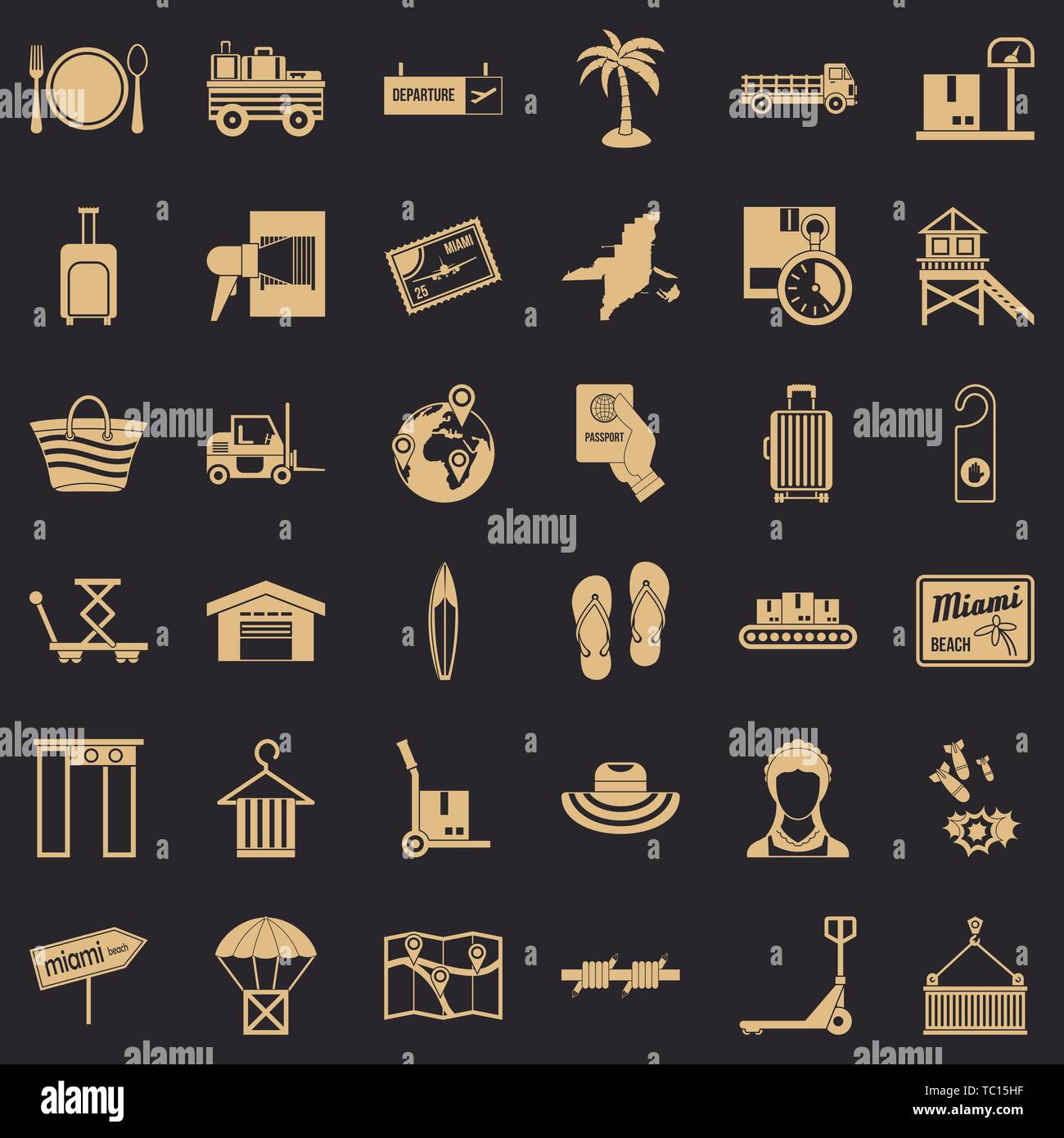Shipment icons set, simple style Stock Vector Image & Art - Alamy