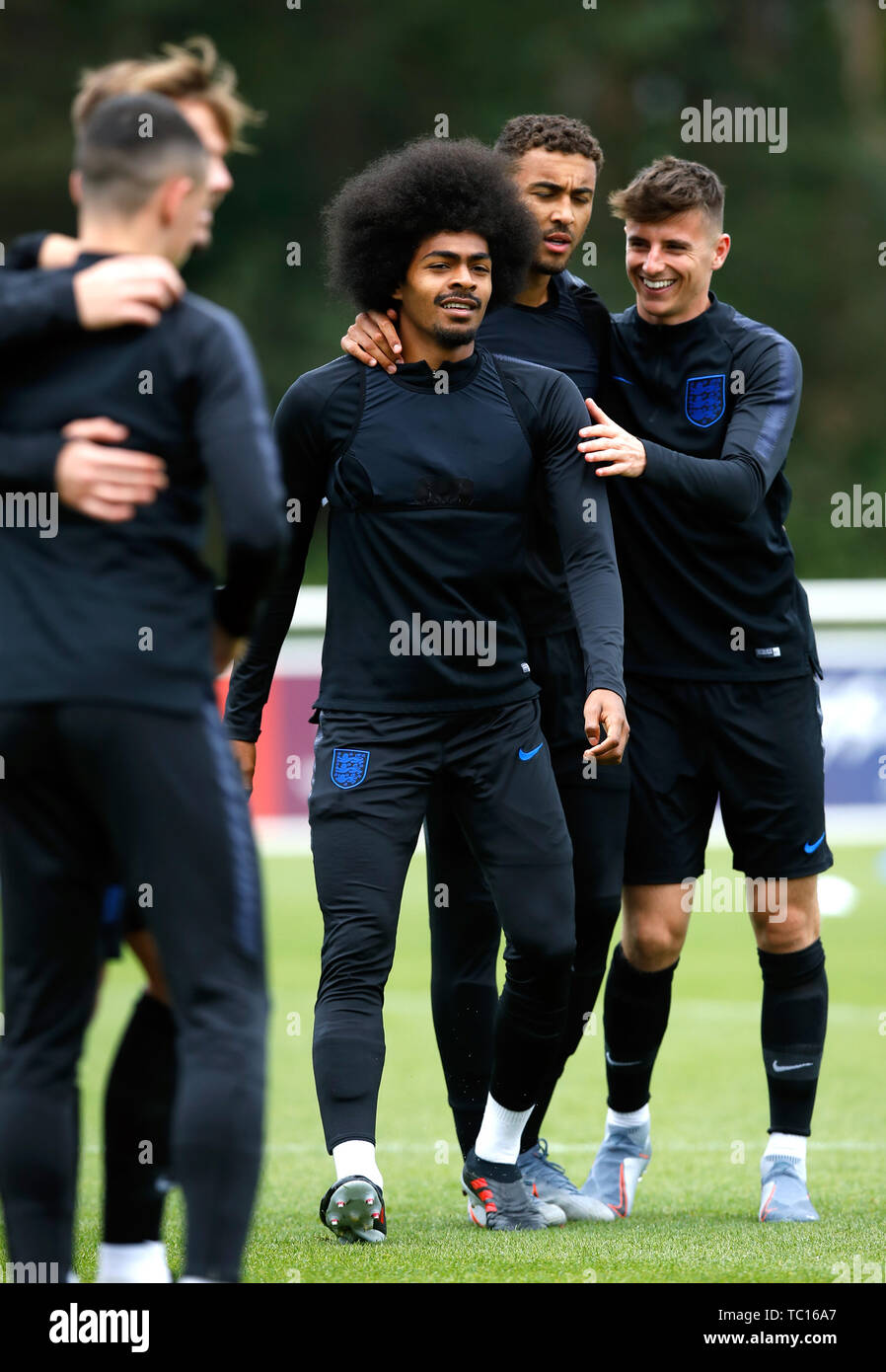 England Under 21 s Hamza Choudhury With Team mates Dominic Calvert england-under-21-s-hamza-choudhury-with-team-mates-dominic-calvert
