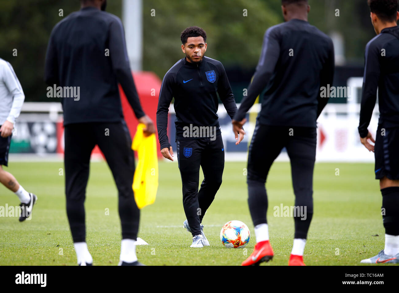 England Under 21's Jay Dasilva during the training session at St George ...