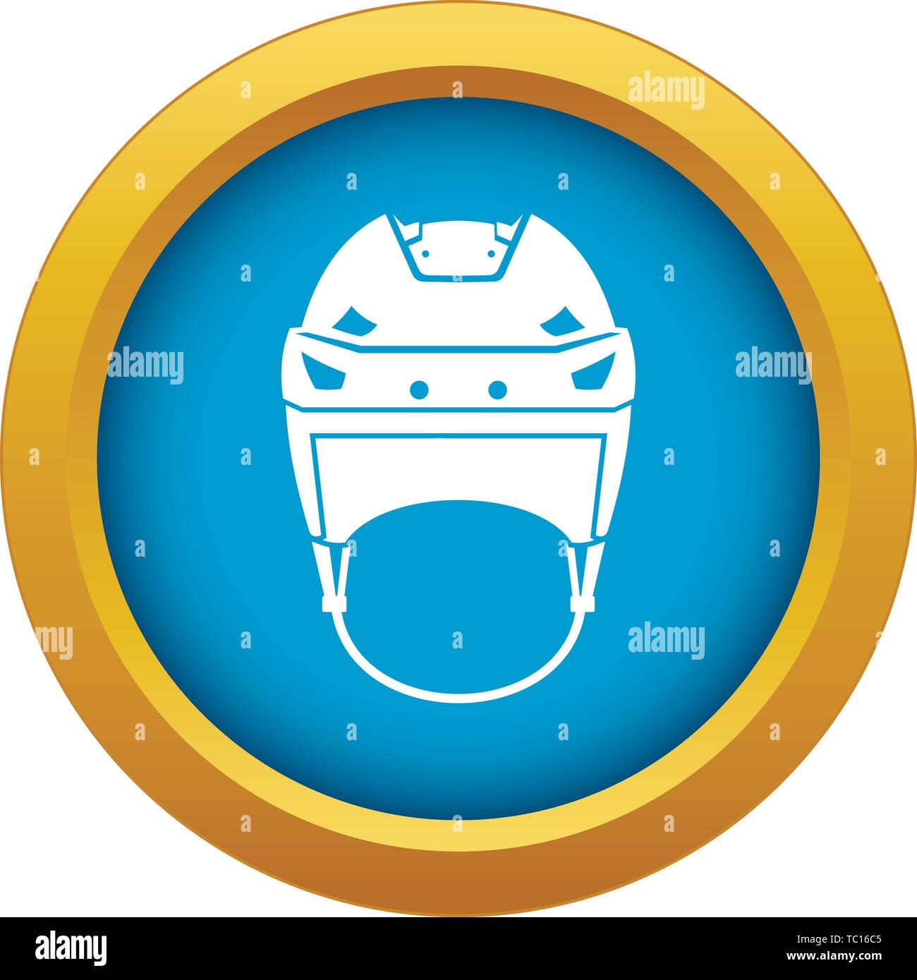 Hockey helmet icon blue vector isolated Stock Vector Image & Art - Alamy