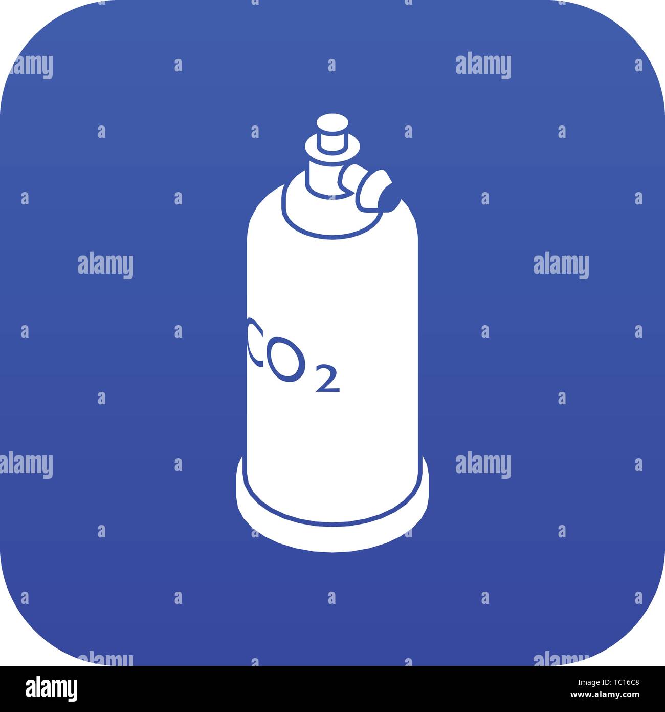 Welding cylinder co2 icon blue vector Stock Vector
