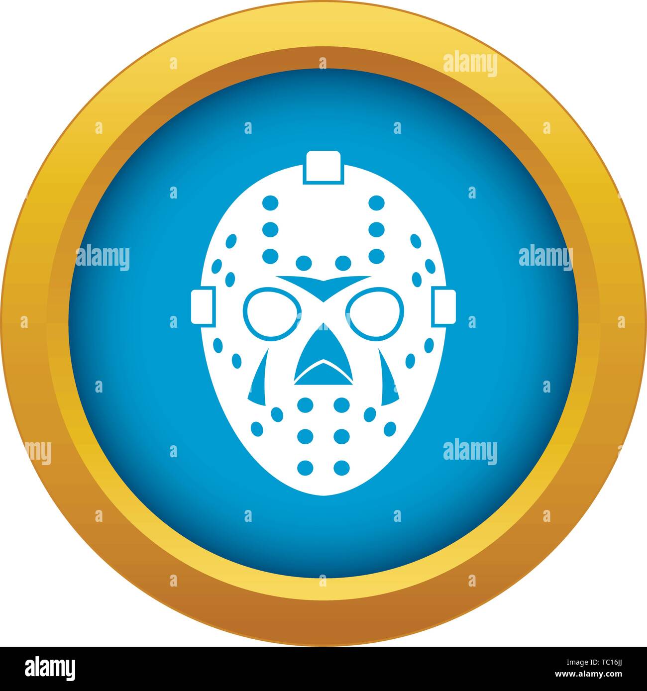 Goalkeeper mask icon blue vector isolated Stock Vector Image & Art - Alamy