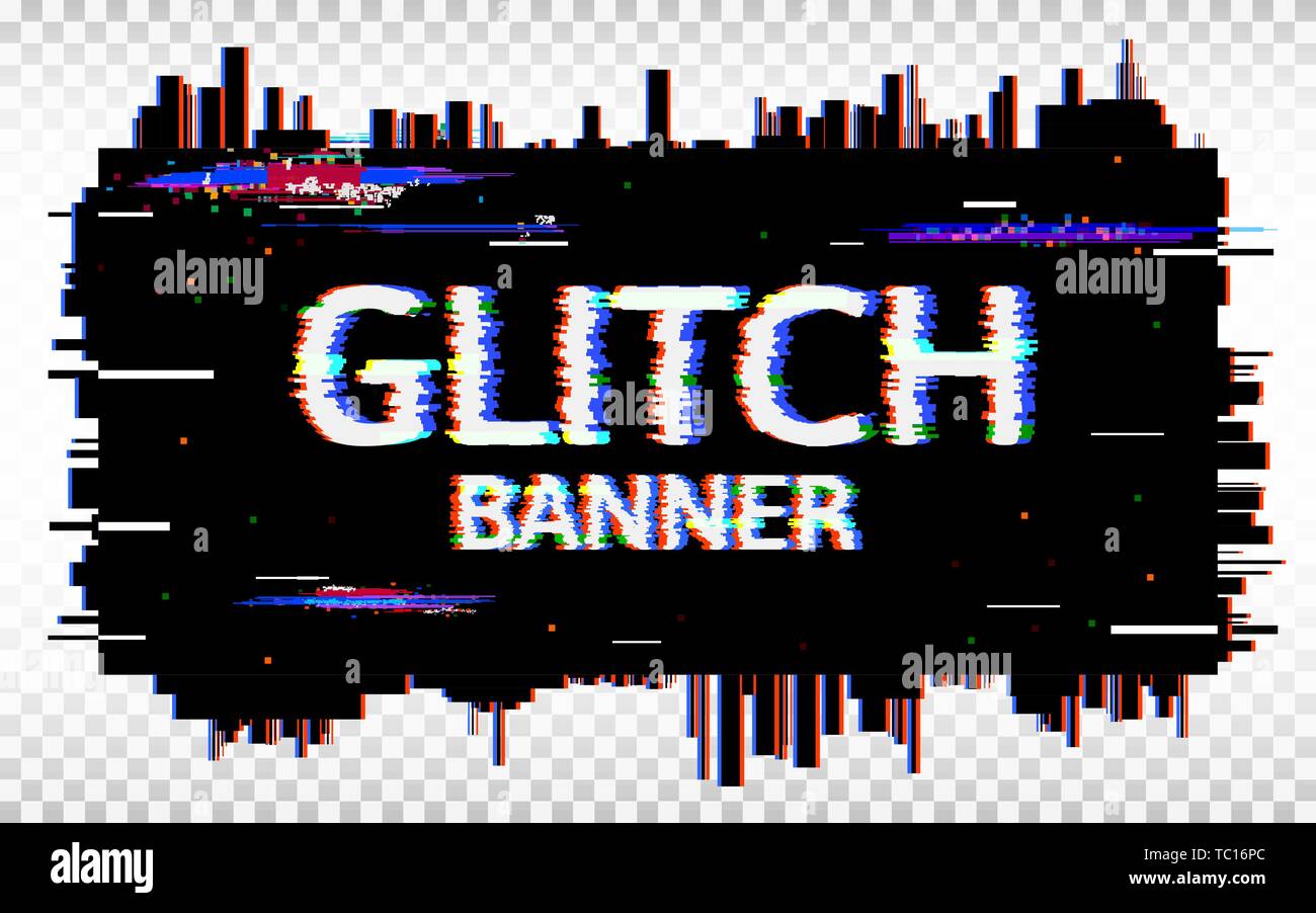 Glitch Text Effect Stock Template