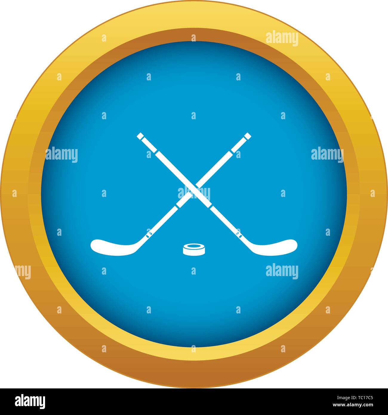 Hockey icon blue vector isolated Stock Vector Image & Art - Alamy