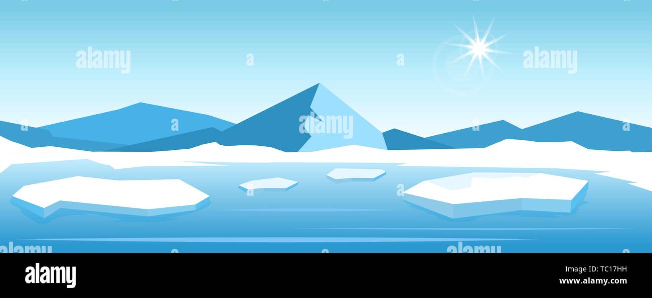 Vector Iceberg landscape Stock Vector Image & Art - Alamy