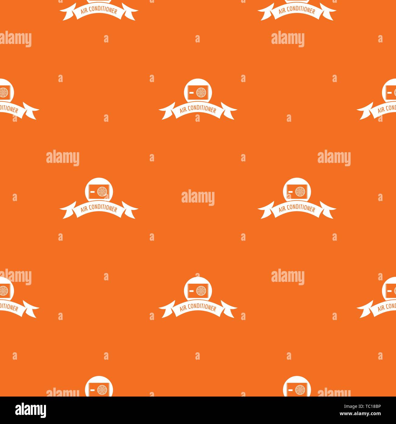 Electric conditioner pattern vector orange Stock Vector