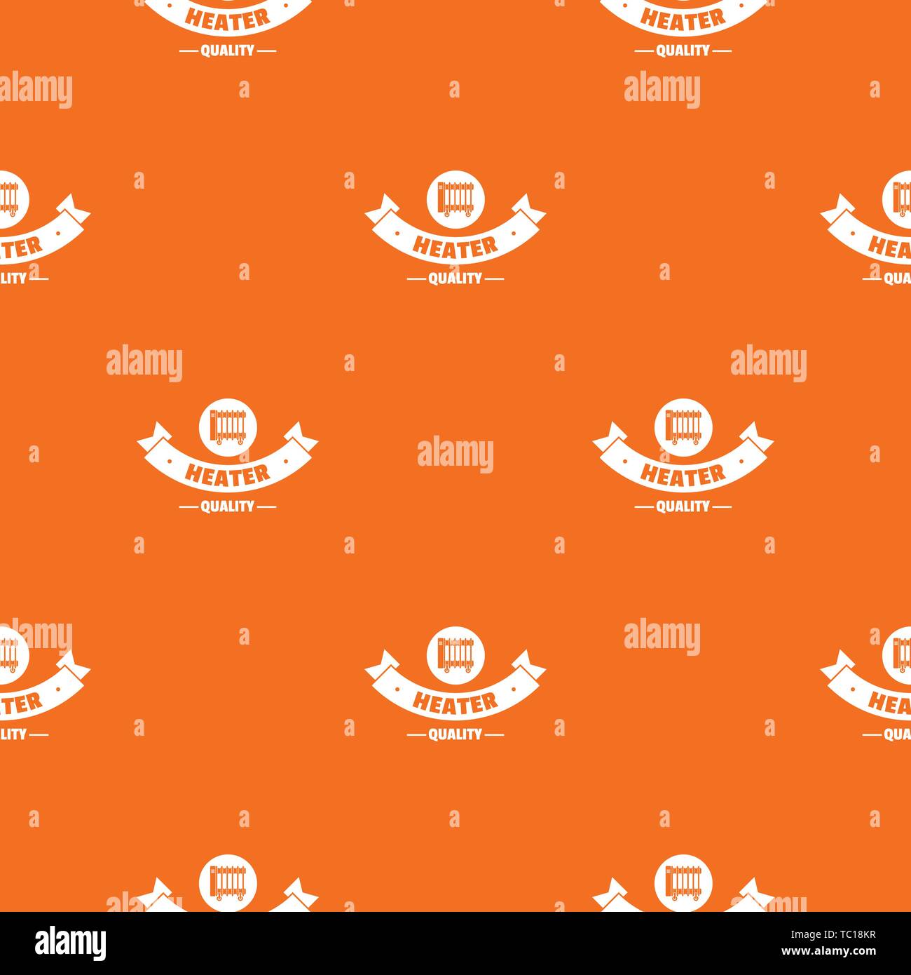 Quality heater pattern vector orange Stock Vector