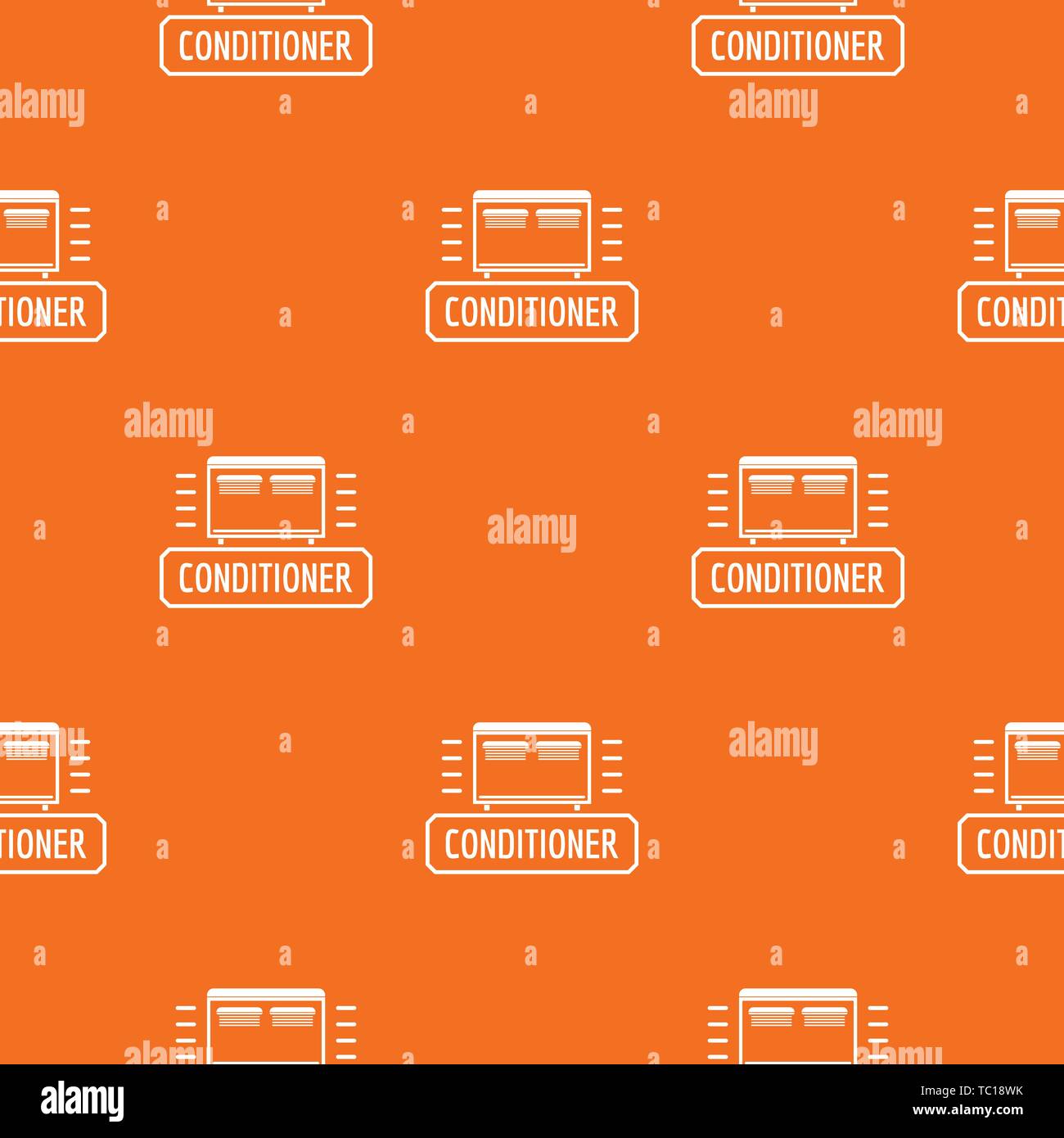 Conditioner pattern vector orange Stock Vector