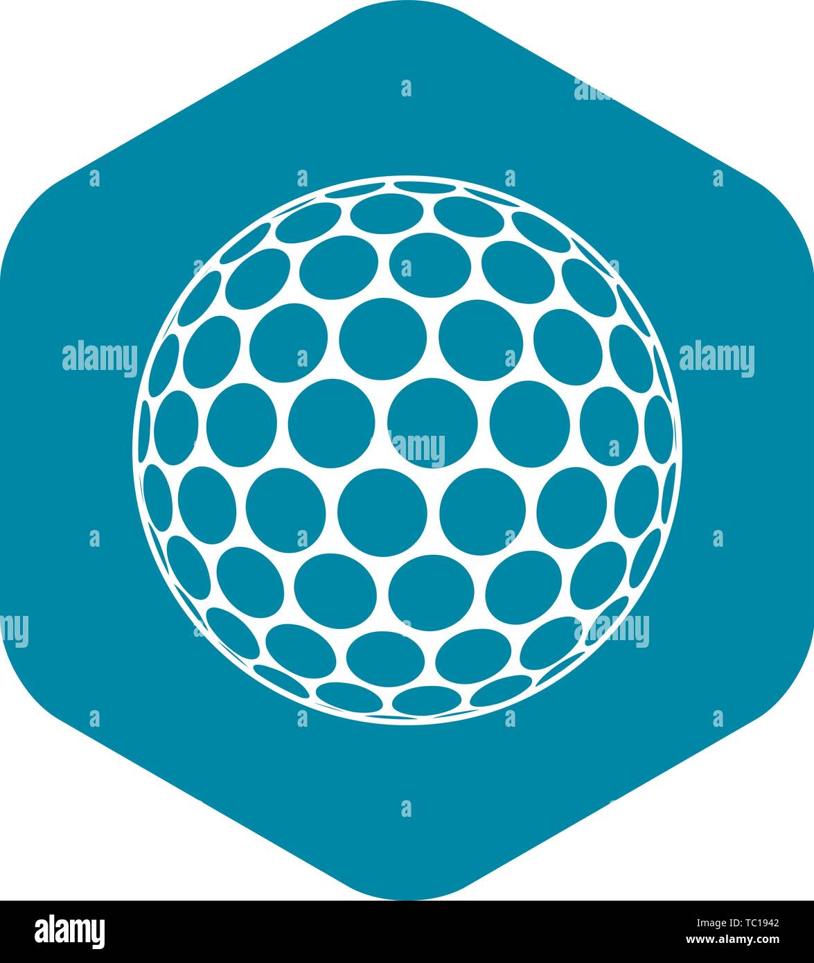 Black and white golf ball icon, simple style Stock Vector Image & Art ...