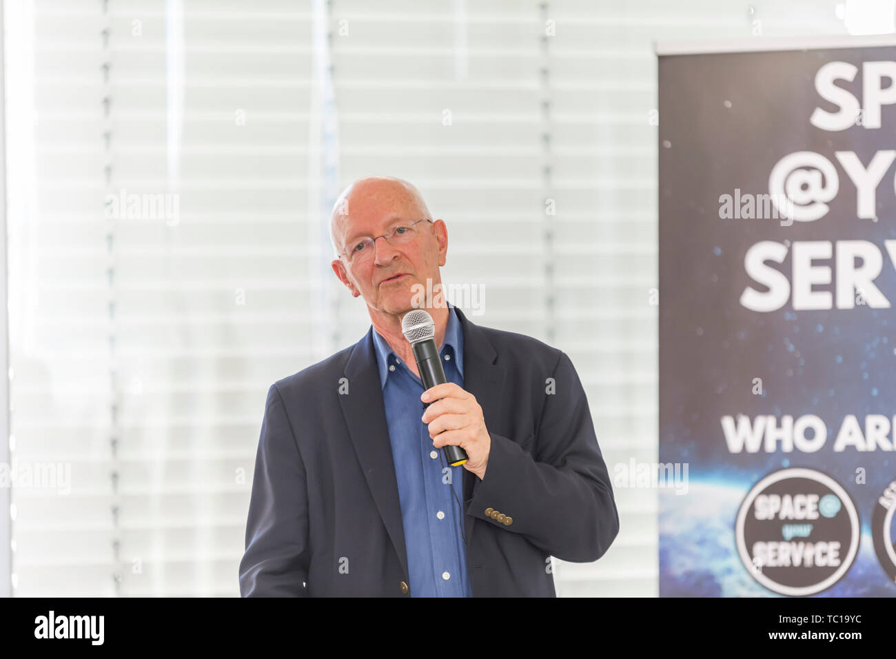 Lausanne, Switzerland. 04th June, 2019. Lausanne, Switzerland - 2019/06/04: '50 Years of Man on the Moon' Conference, hosted by Astronaut and Professor Claude Nicollier (SUI) and held at the Swiss Tech Rolex Learning Center Credit: Eric Dubost/Pacific Press/Alamy Live News Stock Photo