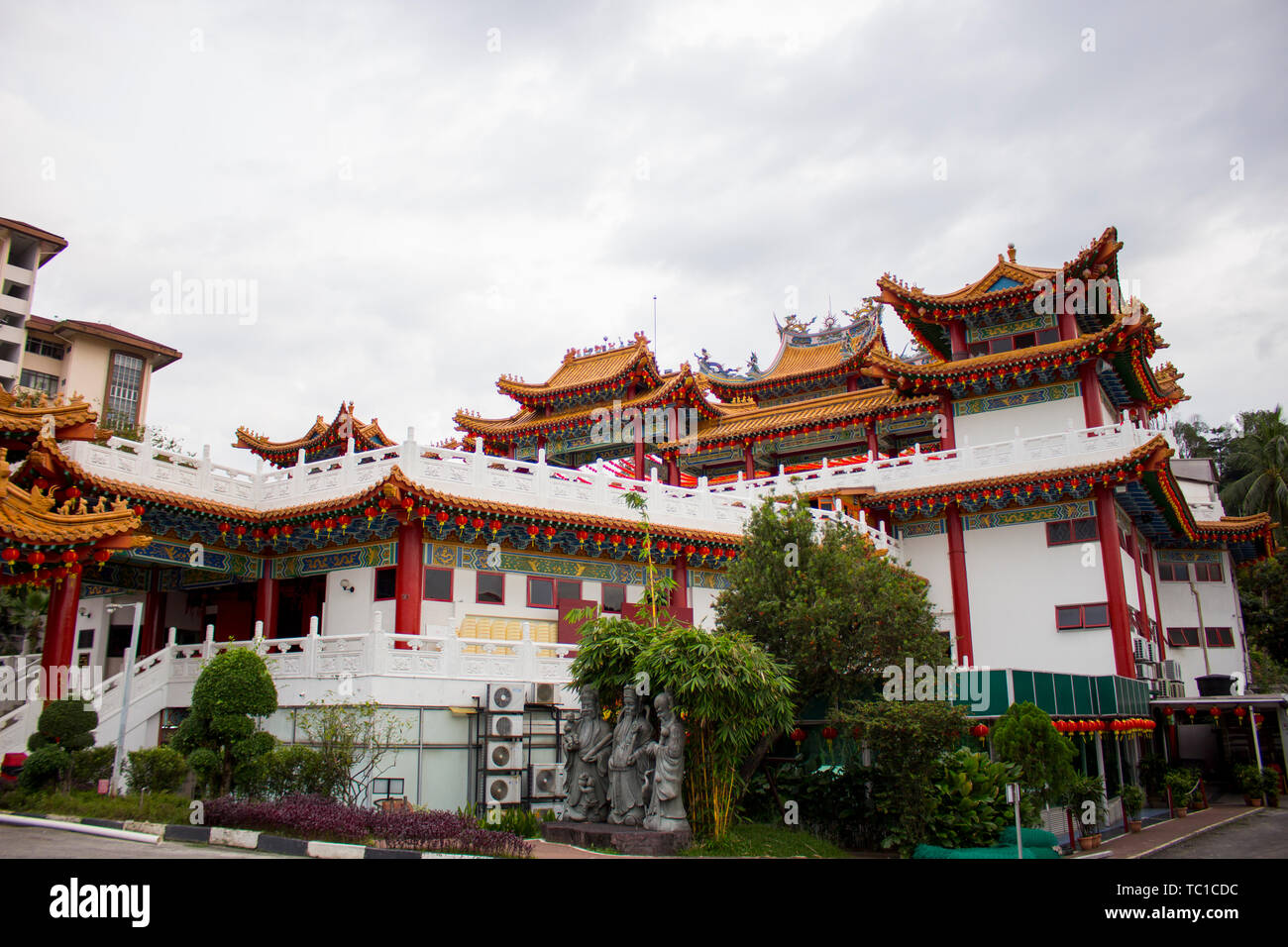 Thean Hou Temple decorated with lantern for the Chinese New Year ...