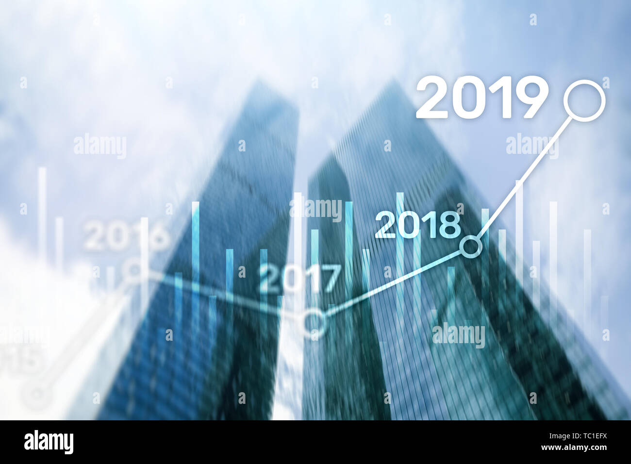 2019 Plan for Financial growth. Business and investment concept. Stock Photo