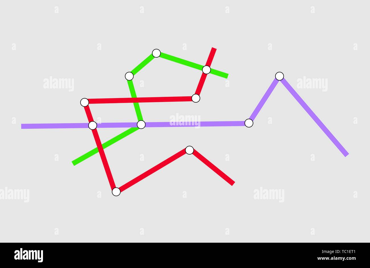 Metro subway map.Vector eps 10 on white background Stock Vector