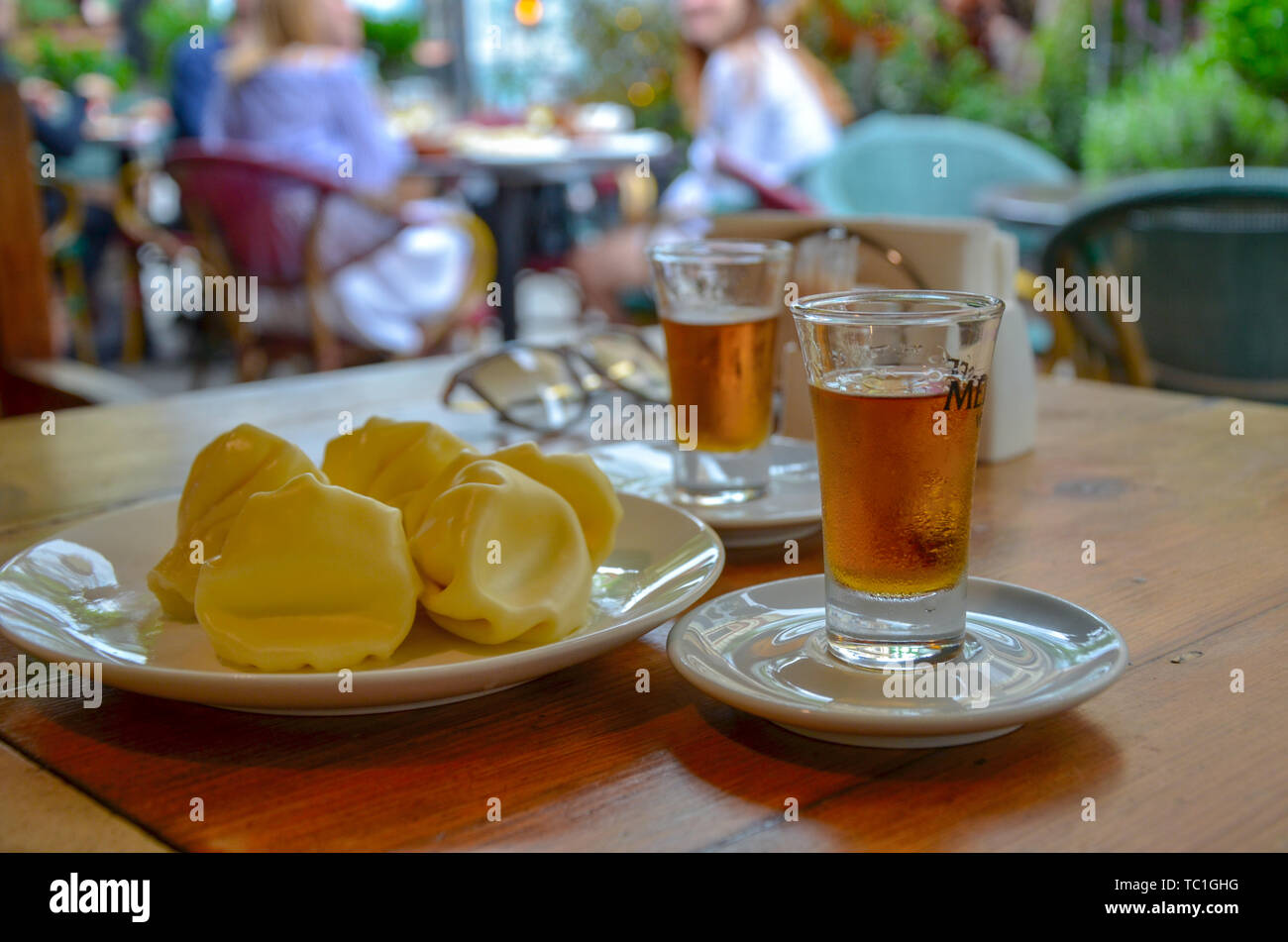 Traditional pomace brandy called chacha, also known as grape