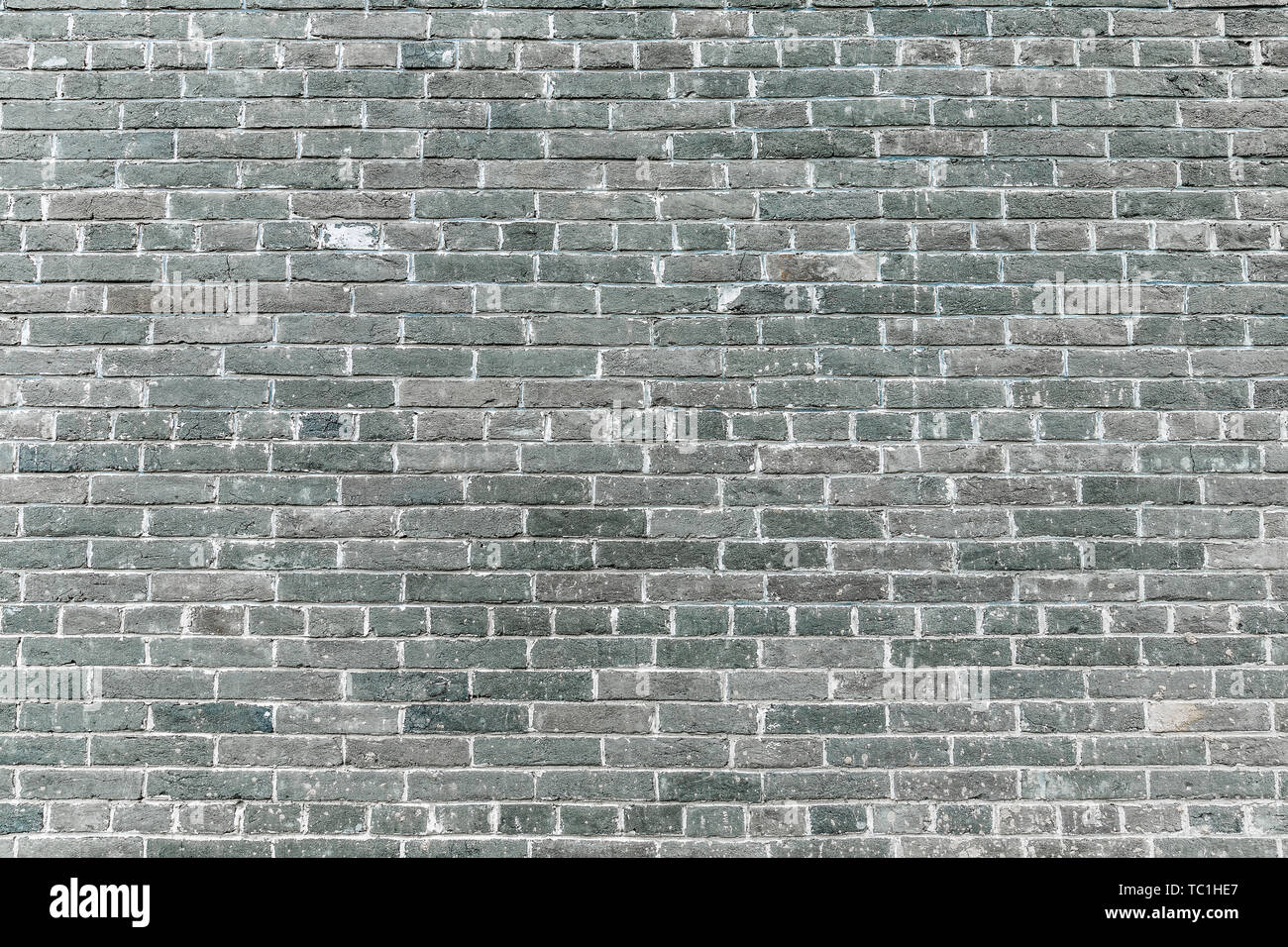 Green brick brick wall texture background HD material Stock Photo