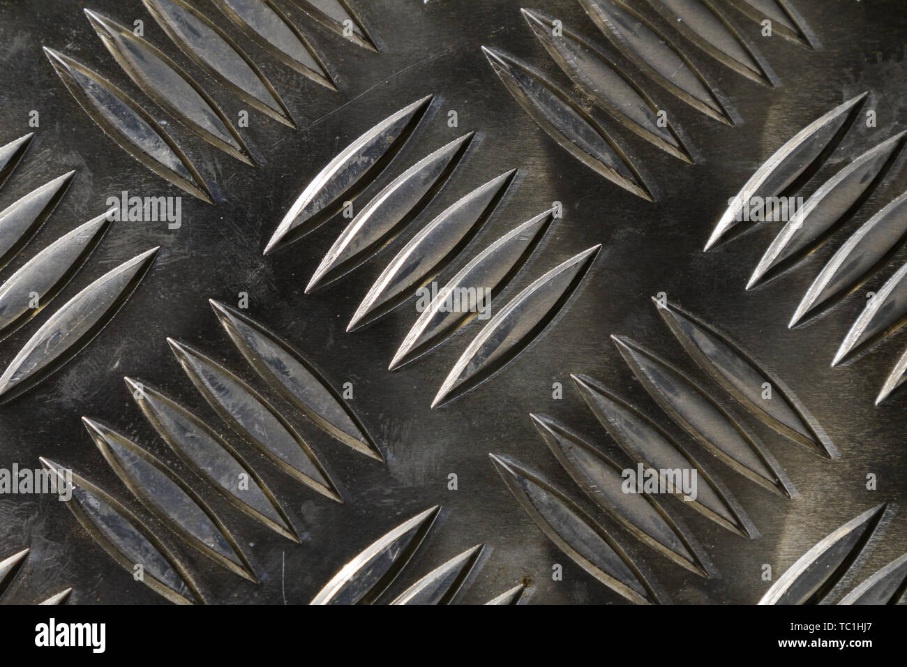 Patterned aluminium metal surface texture Stock Photo
