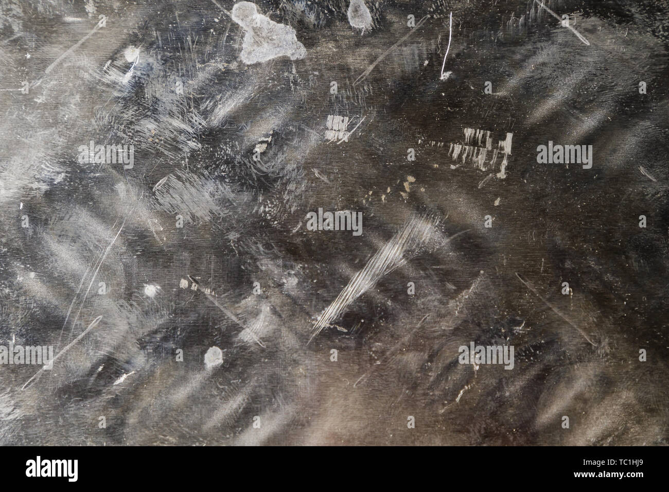 Brushed aged metal surface texture Stock Photo