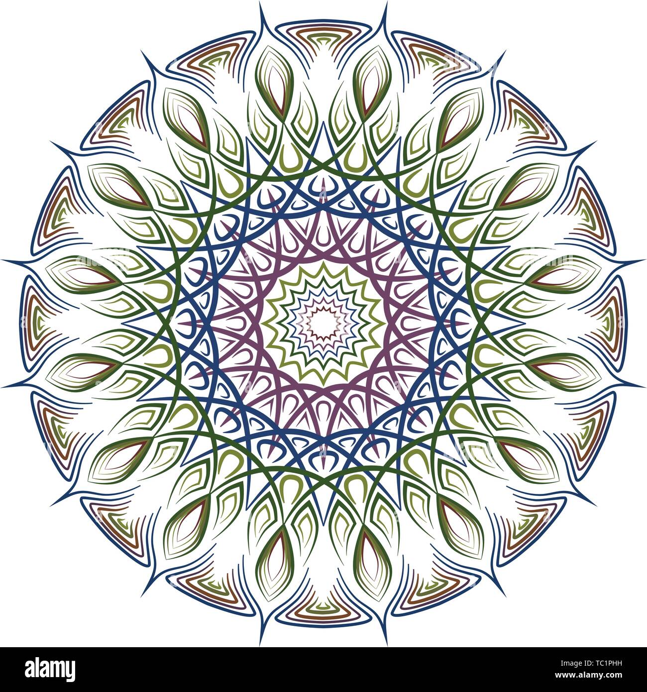 Mandal Radiating Pattern Radial mandala pattern on white background Stock Vector Image & Art - Alamy