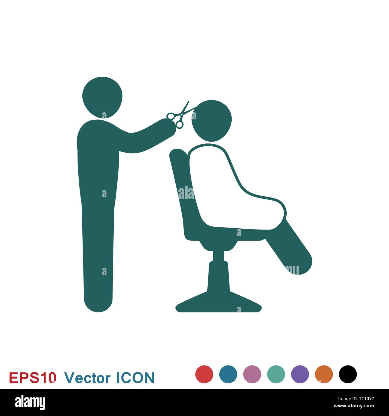 Hairdresser Icon Logo Vector Sign Symbol For Design Stock Vector
