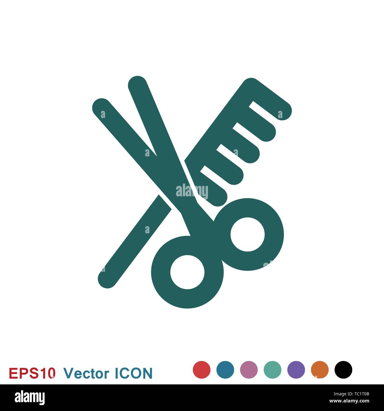Hairdresser Icon Logo Vector Sign Symbol For Design Stock Vector