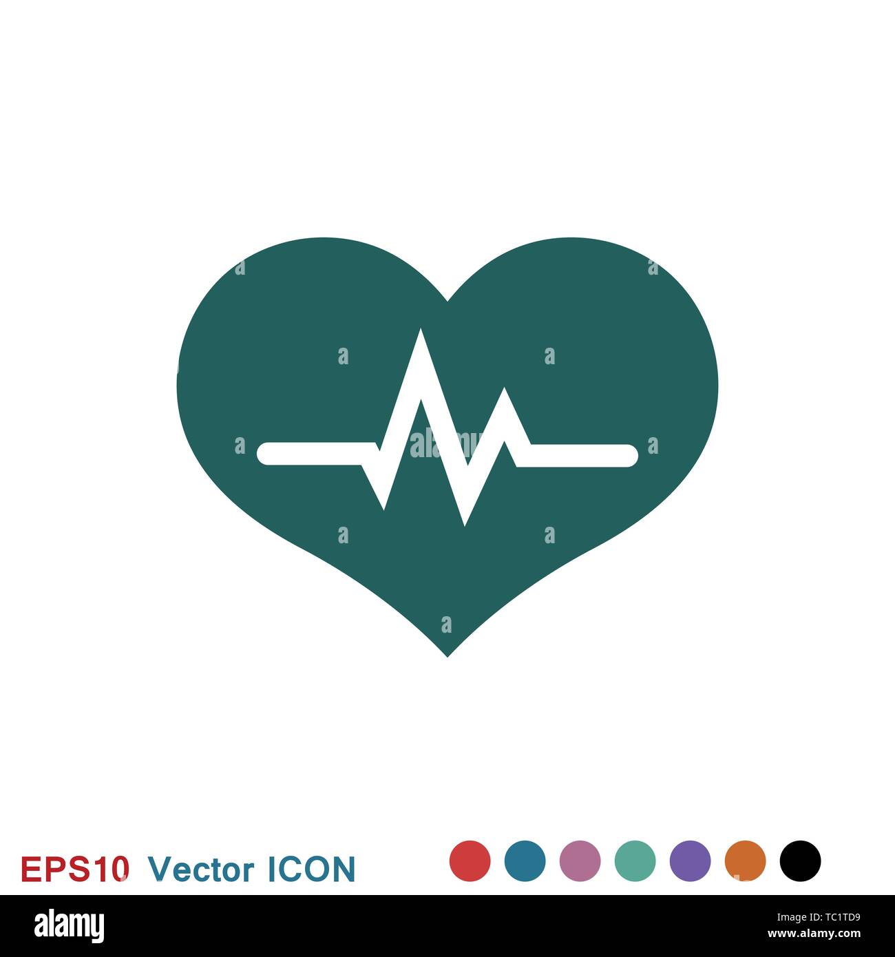 Heartbeat Icon Logo Vector Sign Symbol For Design Stock Vector