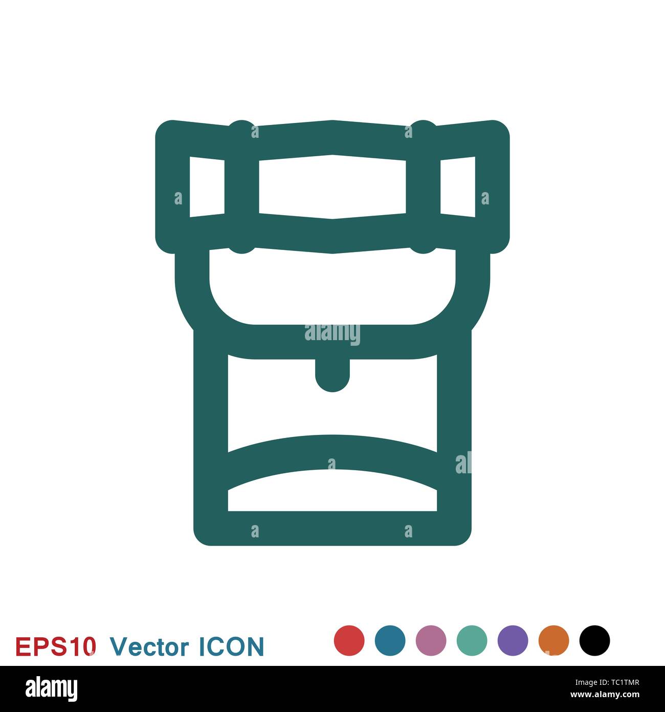 Backpack icon logo, vector sign symbol for design Stock Vector Image ...