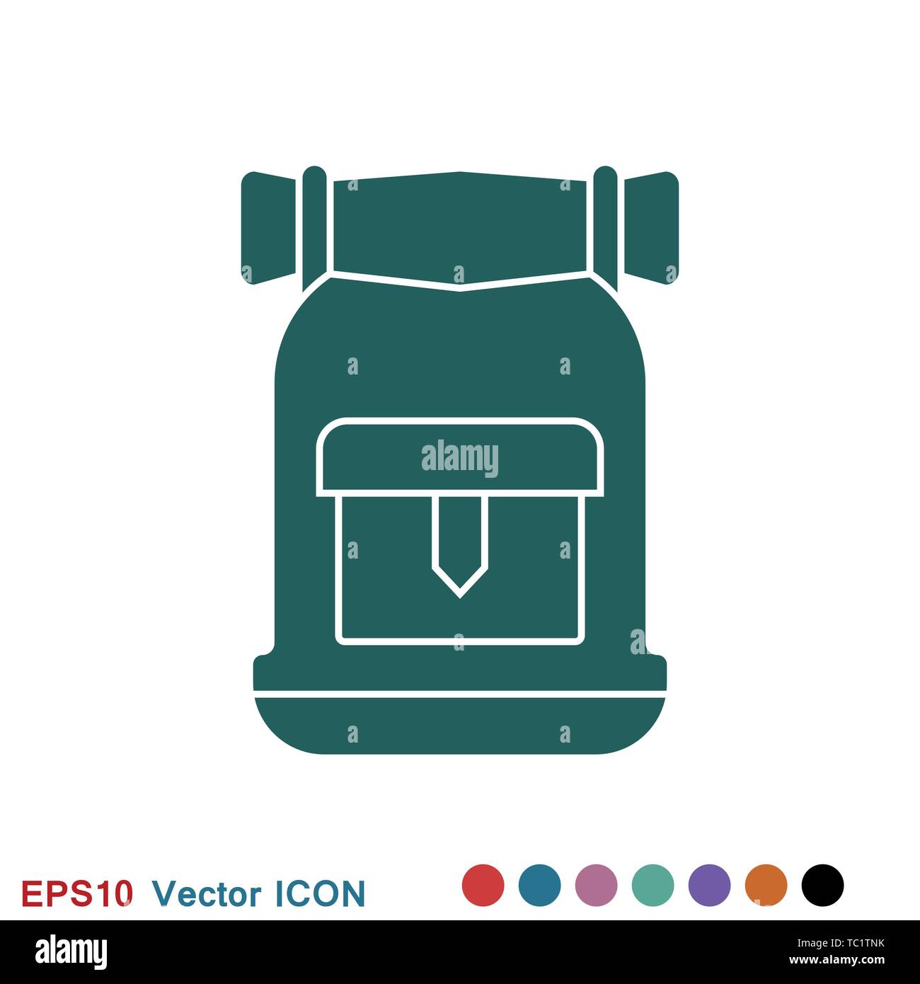 Backpack icon logo, vector sign symbol for design Stock Vector Image