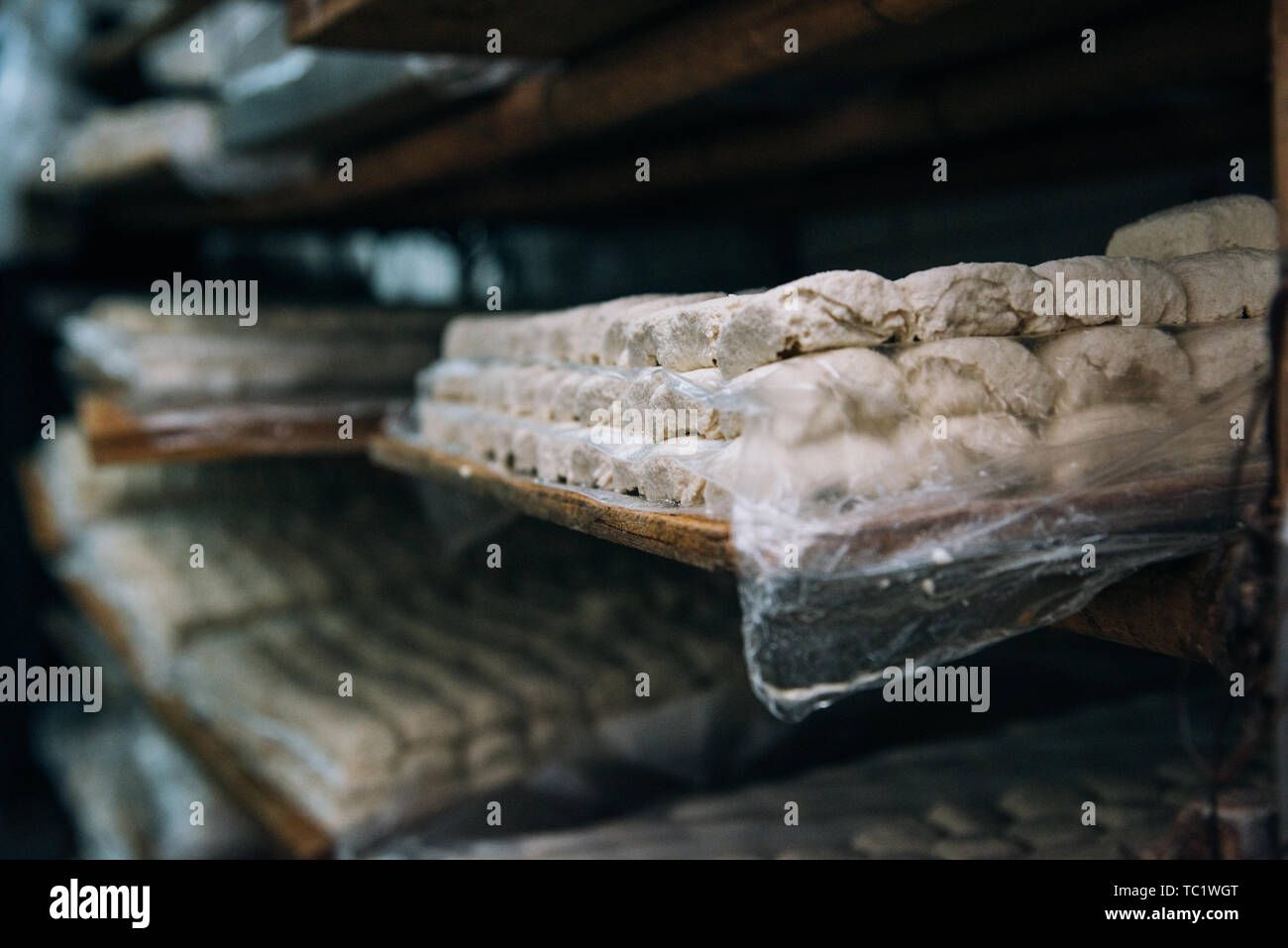 Attractive tofu making process Stock Photo - Alamy