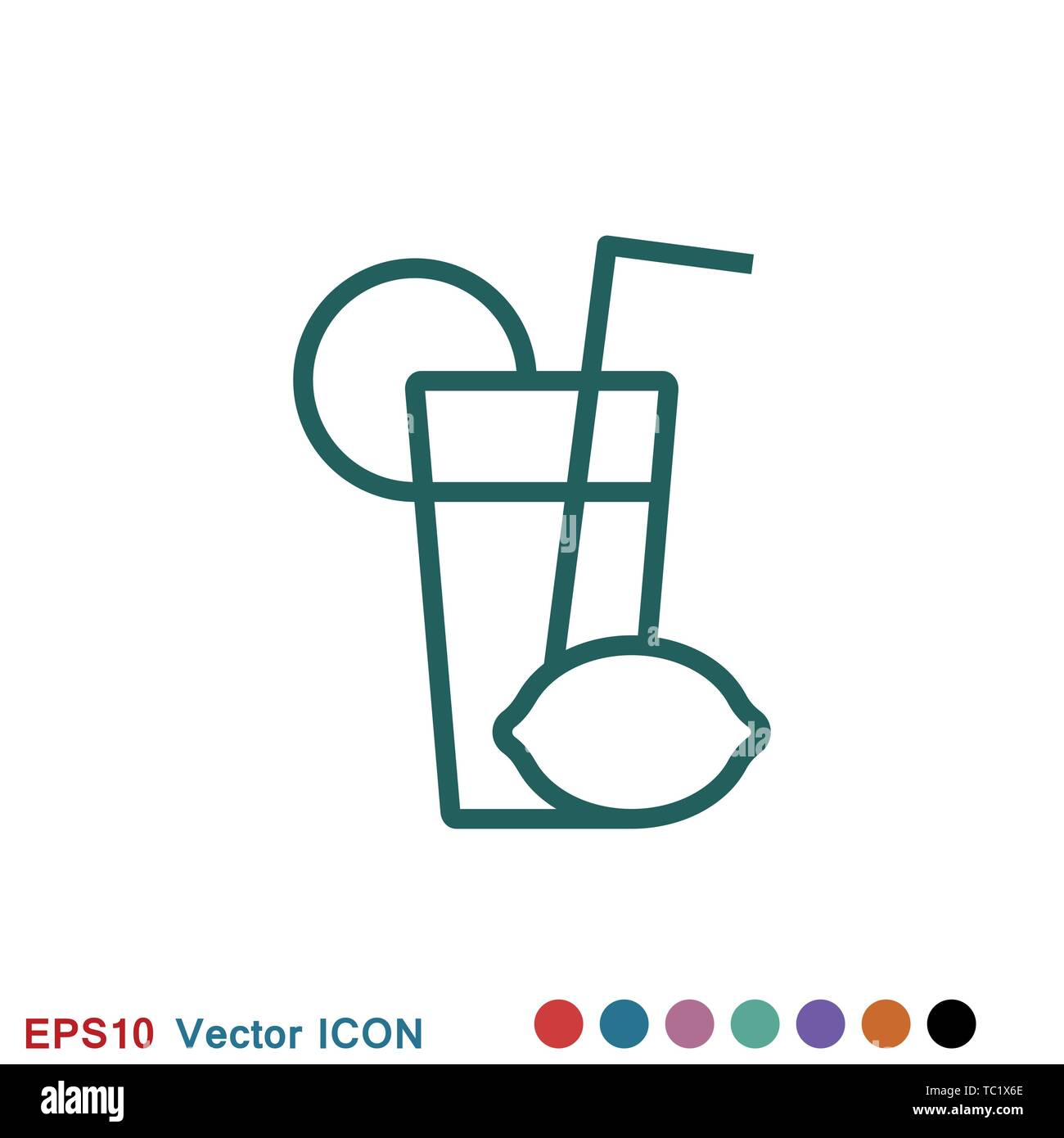 Juice icon logo, vector sign symbol for design Stock Vector