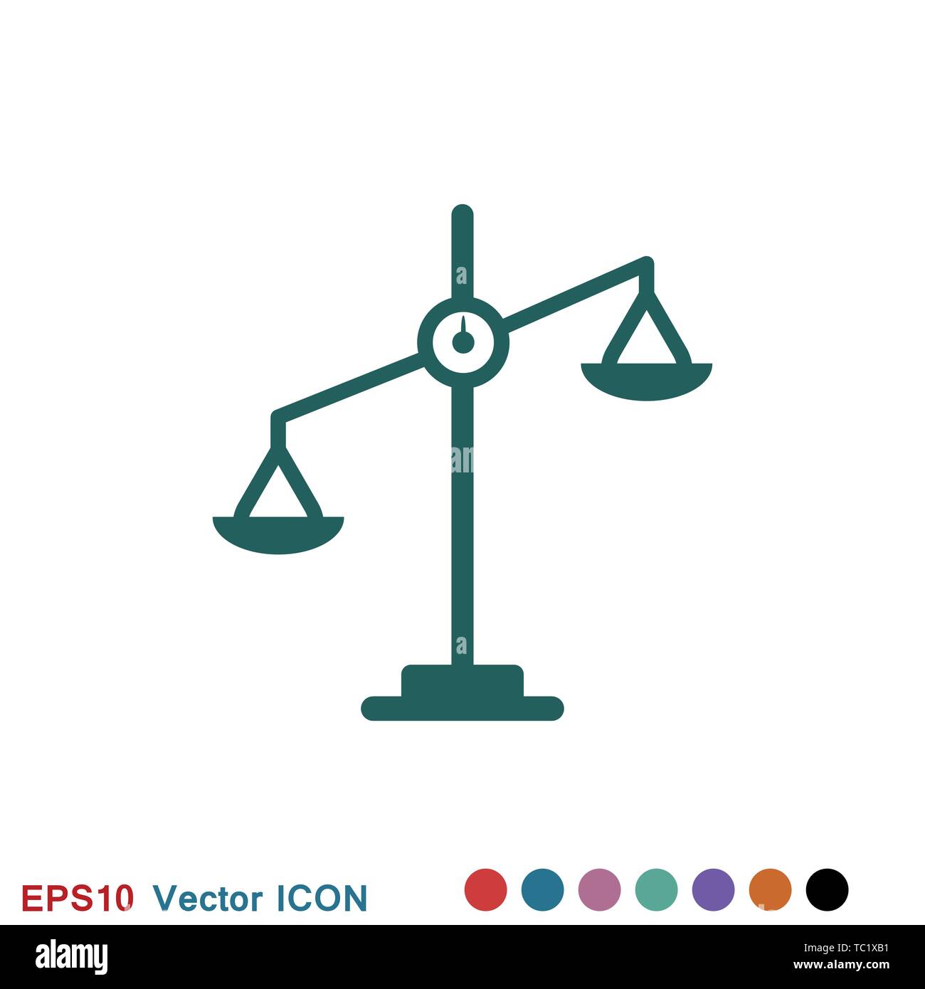 Scales of justice icon logo, vector sign symbol for design Stock Vector ...