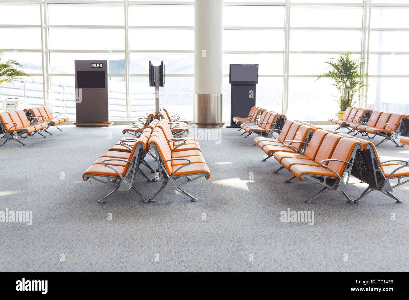 Modern airport design hall interior Stock Photo - Alamy