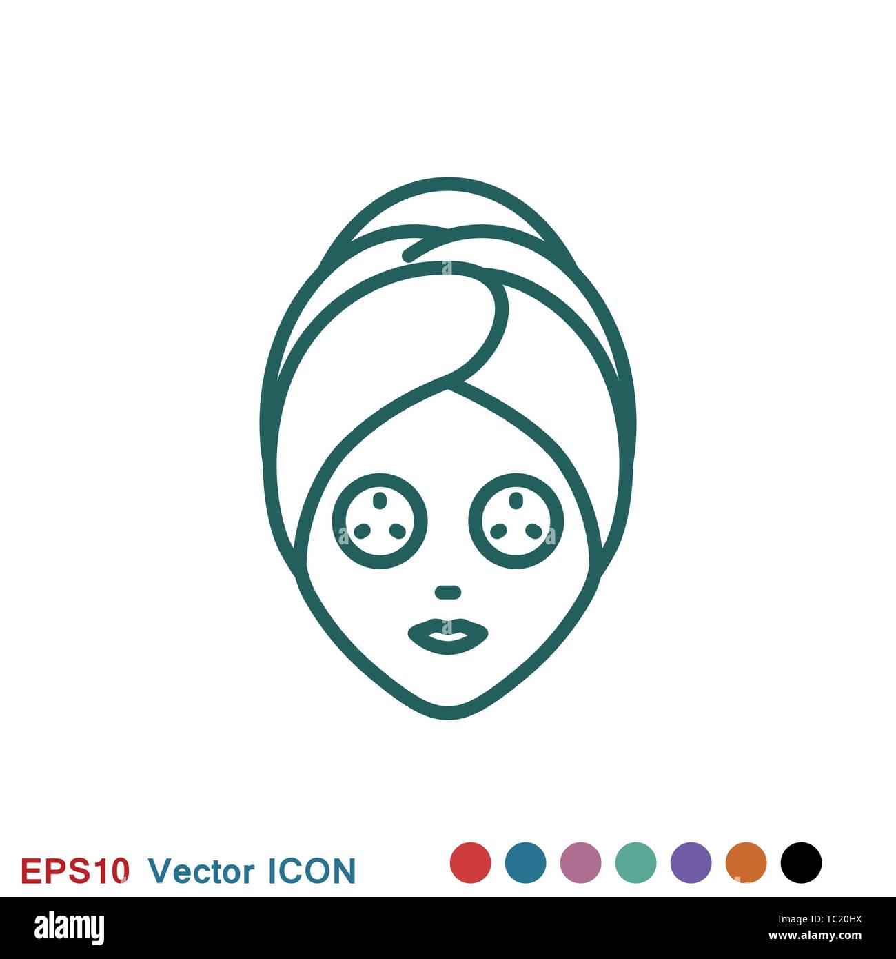 Facial mask icon logo, vector sign symbol for design Stock Vector Image ...