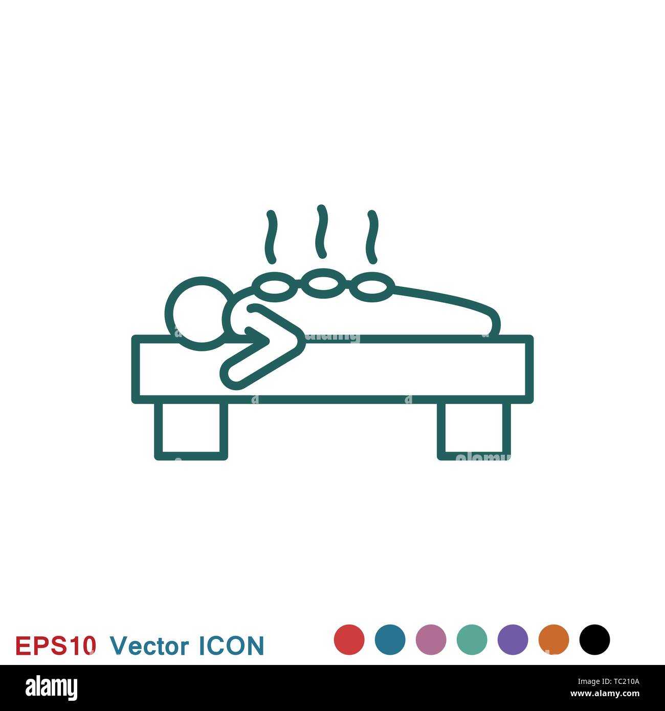 Massage Icon. spa vector illustration on white background Stock Vector ...