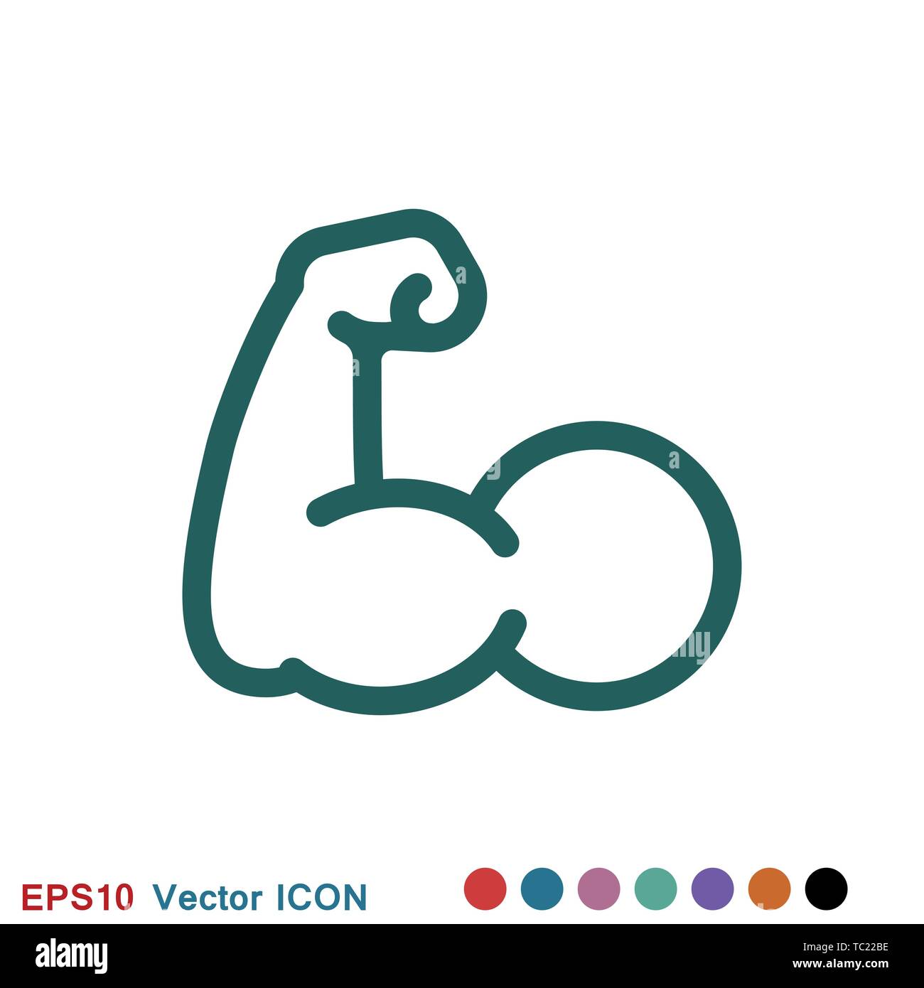 Muscle icon logo, vector sign symbol for design Stock Vector Image ...