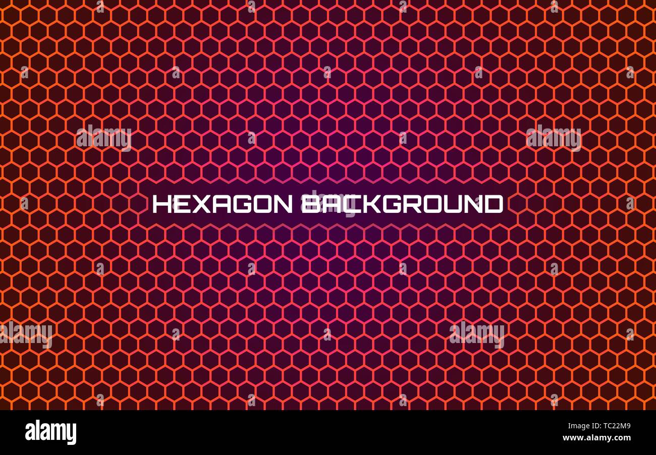 Orange hexagon background. Bright abstract geometric design. Modern ...