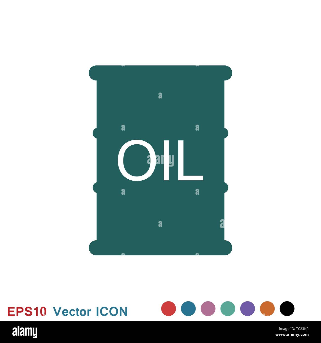 Oil drum container icon logo, vector sign symbol for design Stock ...