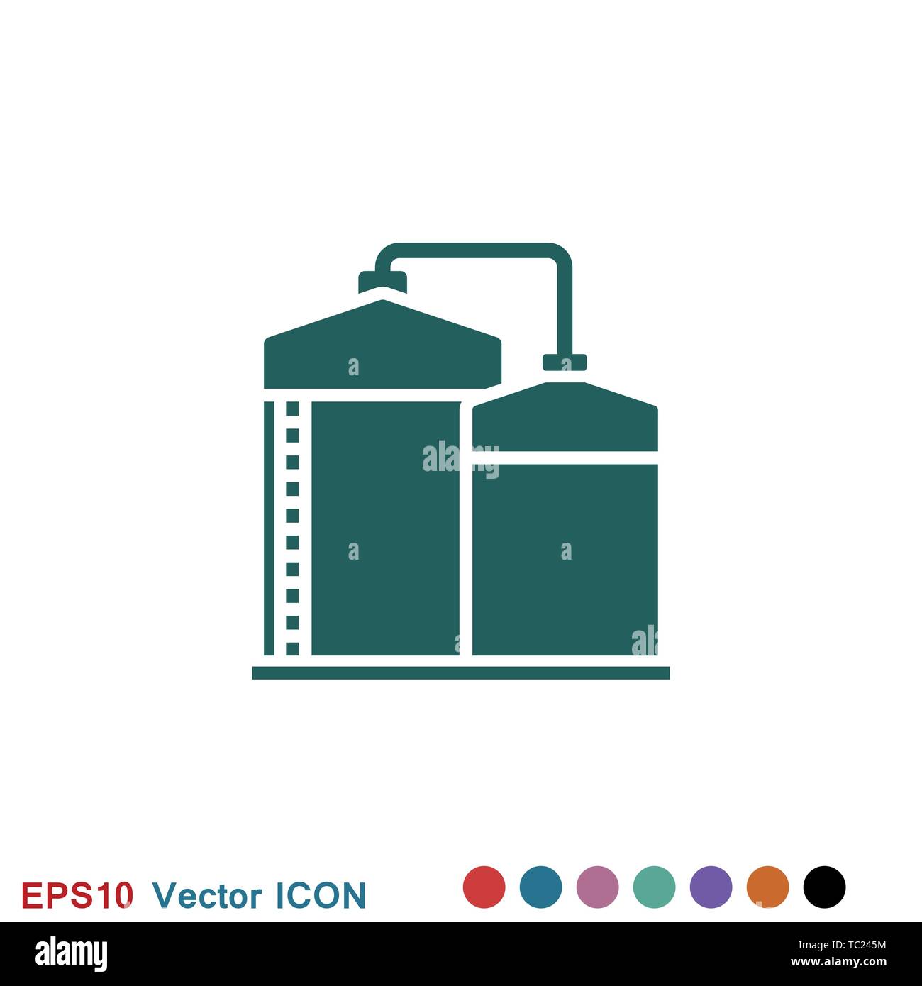 Oil storage tank icon logo, vector sign symbol for design Stock Vector ...