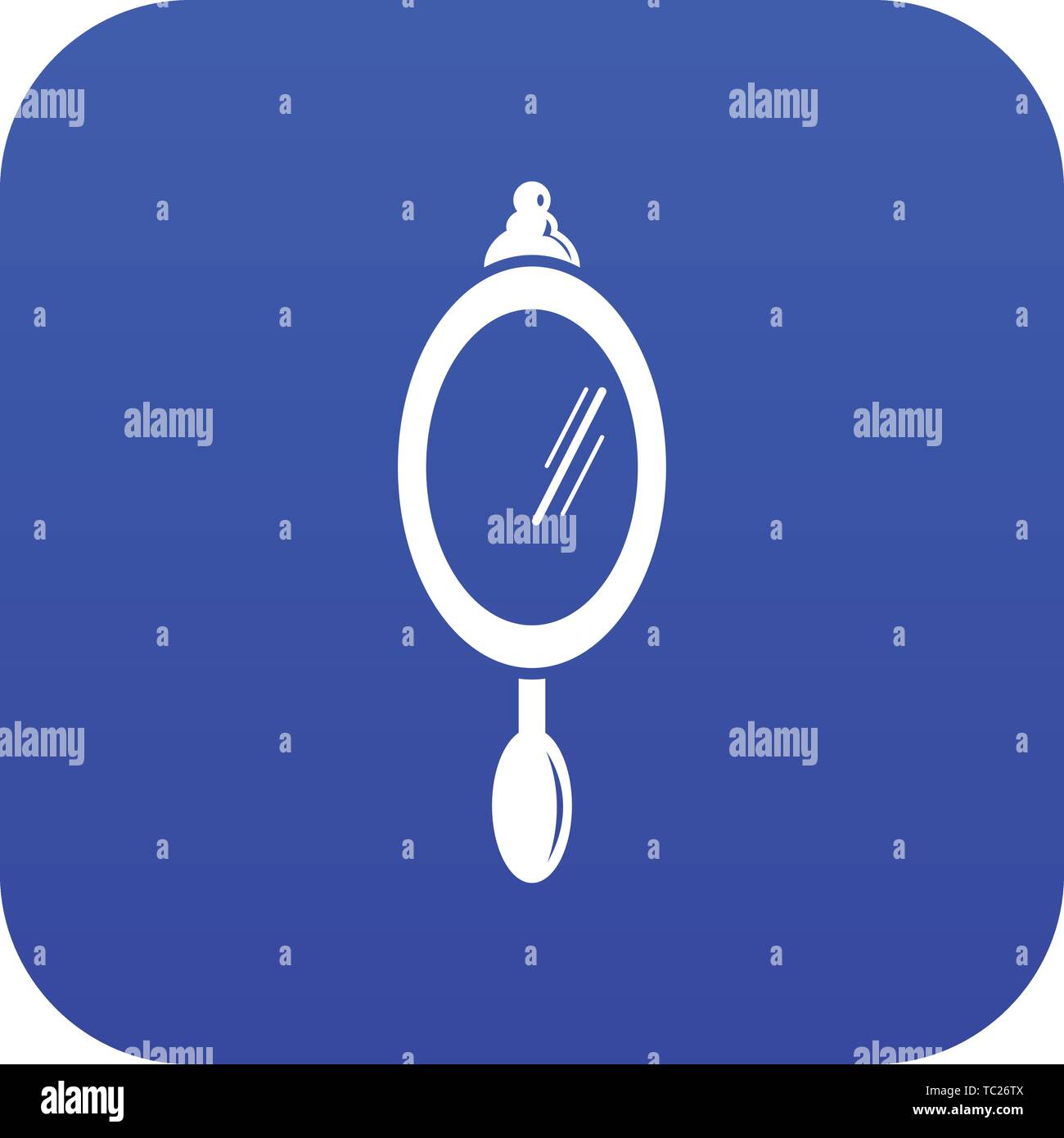 Hand mirror icon blue vector Stock Vector Image & Art Alamy