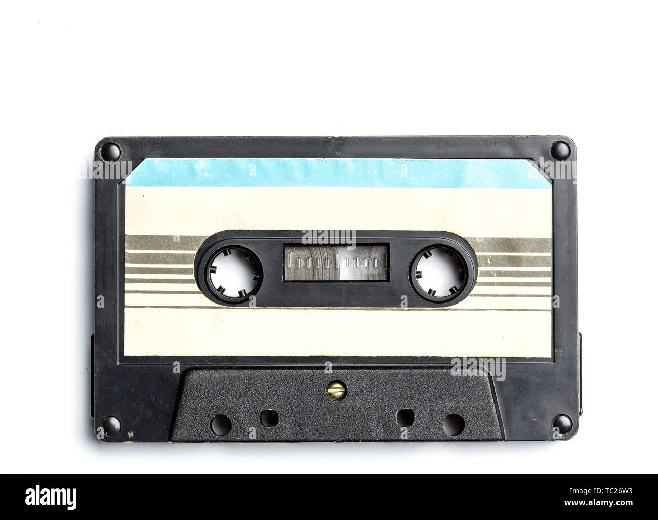 vintage cassette tape isolated white background Stock Photo - Alamy