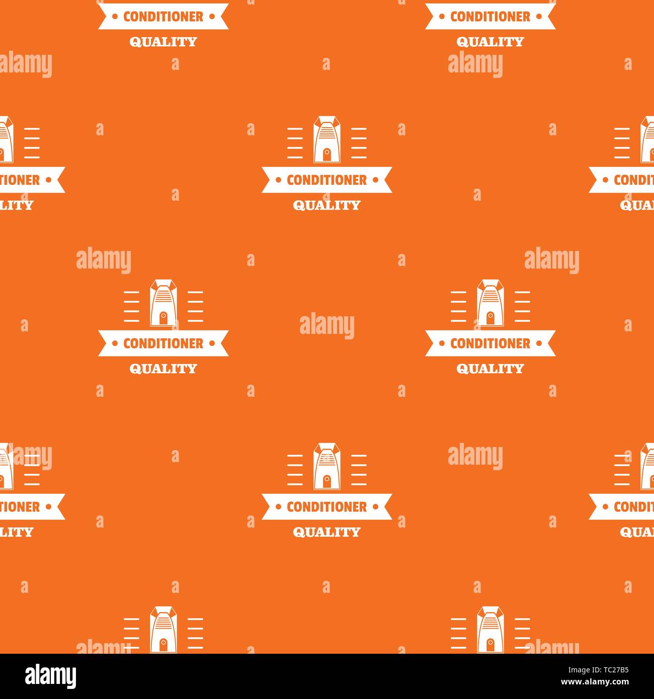 Quality conditioner pattern vector orange Stock Vector