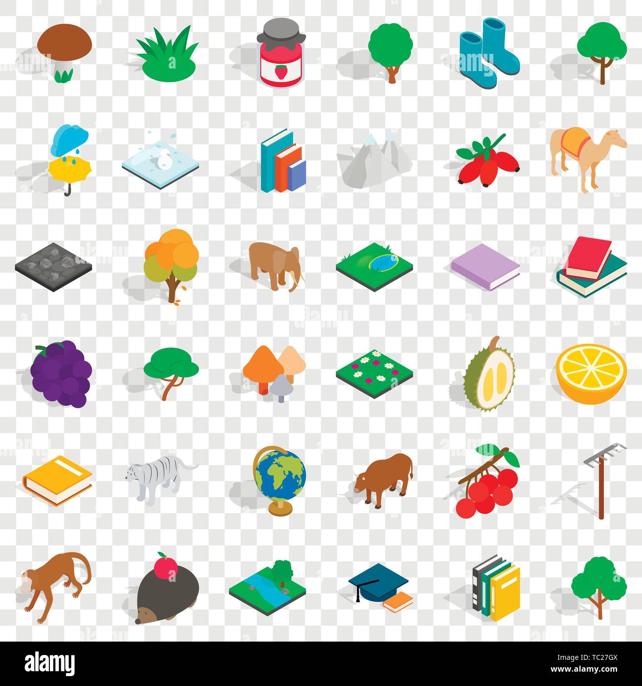 Fauna icons set, isometric style Stock Vector Image & Art - Alamy