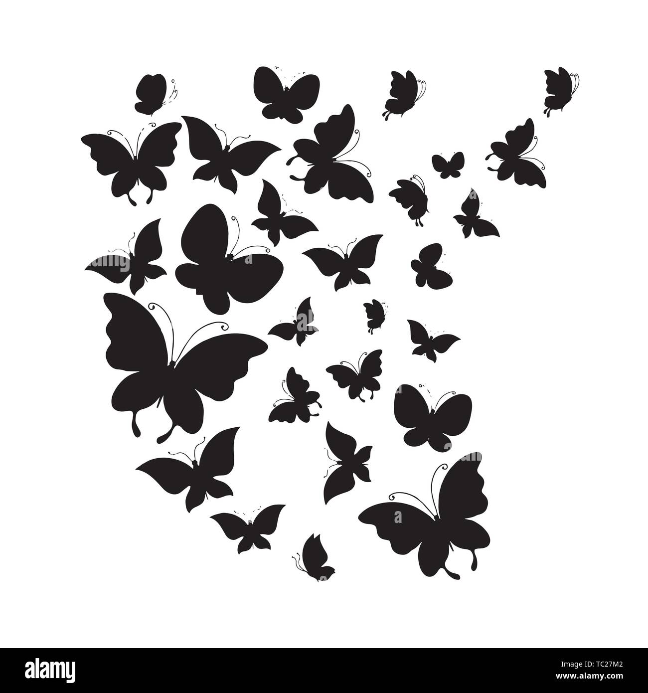 insect butterfly outline vector. nature coloring book insect butterfly ...